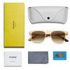 AVAWAY Mens Sunglasses Polarized Bold Shape Rectangle Yellow Translucent Acetate