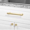 POVEFONK 10 Pack Brushed Brass Kitchen Cabinet Knobs Knurled Cabinet