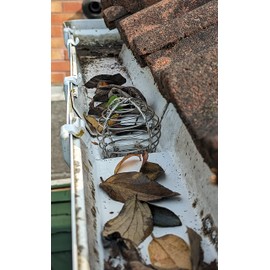 4 x Leaf Catcher Leaf Guard Gutter Leaf Catcher Rain Gutter 100-120mm - Stainless Steel