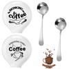 LOSYHU Set of 2 Coffee Spoon Rest and Spoon Teaspoon