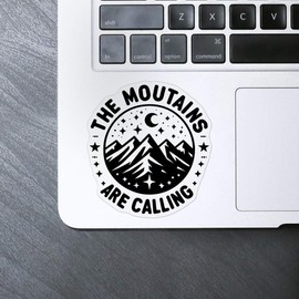 Medium 100mm 'The Mountains are Calling' Transparent/Clear Sticker Decal for Windows/Cars/Walls (DC00131465)