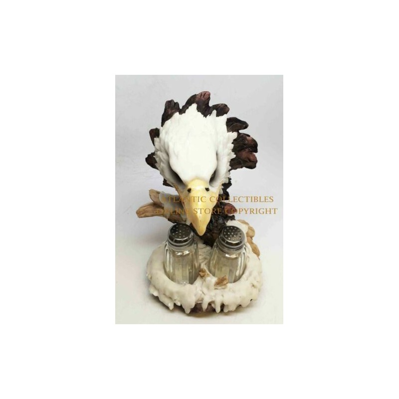 Ebros Gift American Bald Eagle And Nest Salt And Pepper