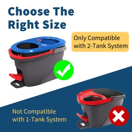 Bibikulala 2 Pack Spin Mop Head Refill for Vileda Mop Head, Mop Head Replacement for 2 Tank System