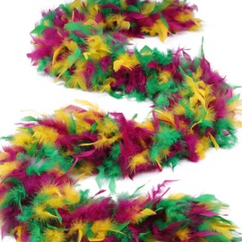 ZUCKER – Heavy Weight Boa – Mardis Gras Accessory – Colorful Feather Boa for Holidays, Celebrations, Cosplay, Photo Shoots and More Chandelle Feather Boa – 7.5” Diameter – Mixed Colors
