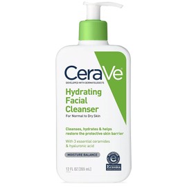 CeraVe Hydrating Facial Cleanser for Normal to Dry Skin, 12 oz