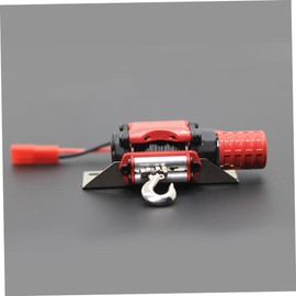 ULTECHNOVO Metal Winch Traction for Rc Crawler Car Realistic Motor Winch Red Black for Enhanced Off-road Performance Low Noise Power Saving Design for Crawler Accessories