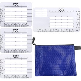 Envelope and Address Stencil Ruler Guide and Template for Writing, Calligraphy, Recipe Cards, Wedding Invitations, Thank You Notes, Baby Shower Invitations, Holiday Cards and DIY Labels- 4Pcs 4 Style