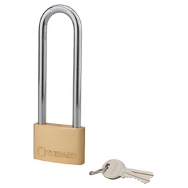 THIRARD Type-1 Brass Padlock - Reinforced Pin Mechanism - Heavy-Duty Weatherproof Lock for Sheds, Lockers, Gates, and More - Keyed Alike - Single Pack