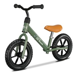 HAWEEK Toddler Balance Bike for Kids 2-5 Years 12” No Pedal Training Toddler Bike Adjustable Seat & Handlebar Best Gifts for 1-3 Boys Girls (Green)