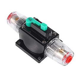 DC 12V/ 24V/ 32V 30Amp Reset Circuit Breaker Audio Automotive Inline Fuse Holder Protector for Car Truck Boat RV