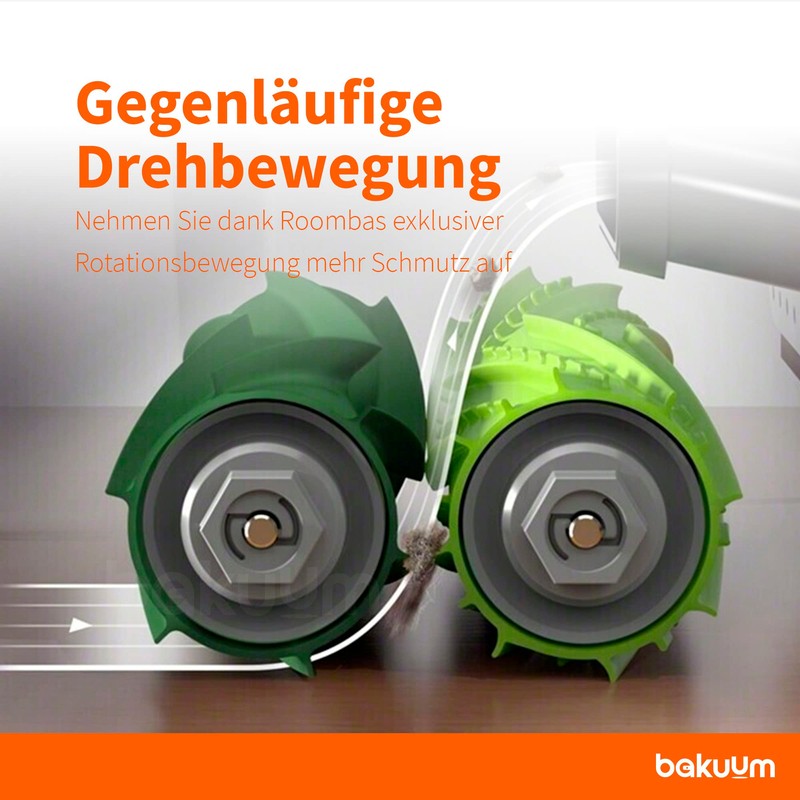 BAKUUM x2 Main Rollers Central Brush for iRobot Roomba Series