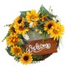 15 Inch Sunflower Wreath for Front Door Artificial Sunflower Wreath