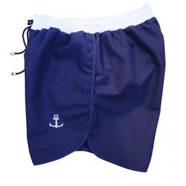 JOHN LEOPARD - Traje De Baño Azul Marino Talla 34 – Traje de Baño Hombre, 100% Poliéster, Fresco, Transpirable, con Bolsas Laterales y Cinta para Ajuste, Ideal para Playa o