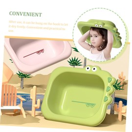 VICASKY Newborn Cleaning Pan Portable Baby Washbasin 2 Pc Boys and Girls Wash Basin Cartoon Foot Basin for Easy Bathing Storage