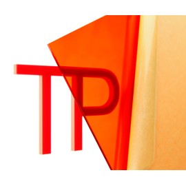 Cast Acrylic Sheet - .118" Thick, TP Amber, 12" x 12" Nominal