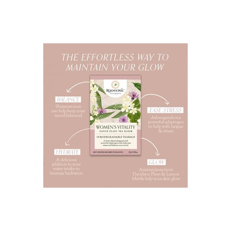 Roogenic Australia Women's Vitality (Native Plant Tea Elixir) x 18