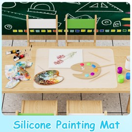 PABUSIOR Silicone Mats for Crafts: Translucent Liner, 11.4×11.4 In (2/Pack), Heat Resistant, Non-Slip Silicone Kids Mat for Jewelry, Epoxy Resin, Glitter Slime, Manicure, DIY Sheet