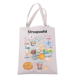 Stroopwafel Recipe Tote Bag Netherlands Food Lover Gift Dutch Pancake Shoulder Bag Foodie Inspired Gift Cooking Gift