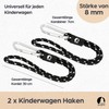 TANNDESIGN - 2 x Universal Pram Hooks for Attaching Bag,