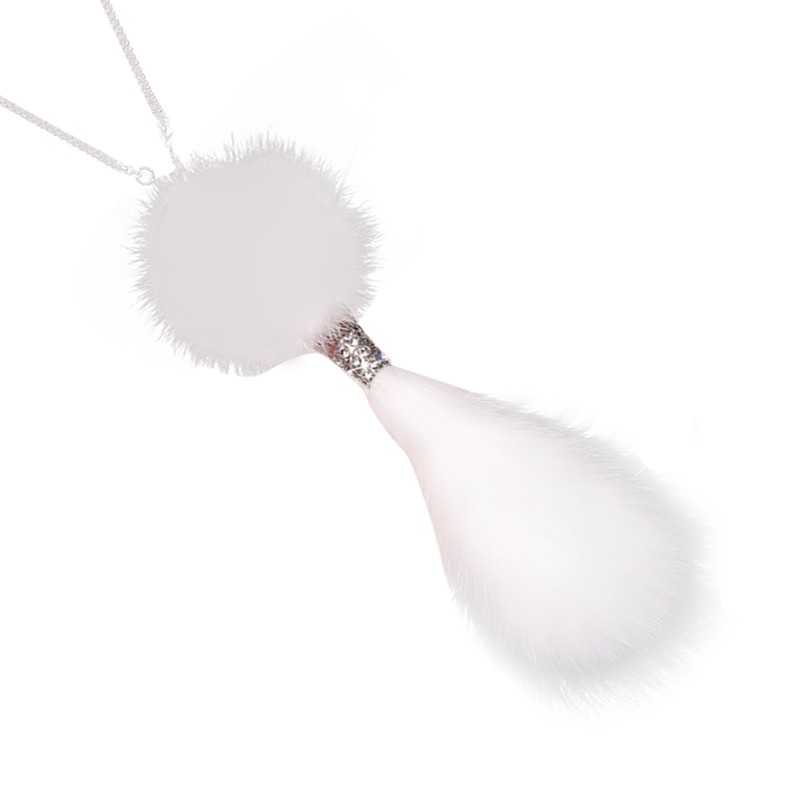 Pom Pom Car Pendant Rhinestone Embedded Sturdy Metal Cute Animal