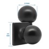 Gobrico Matte Black Doorknobs with Square Rosette/Round Interior Door Locks