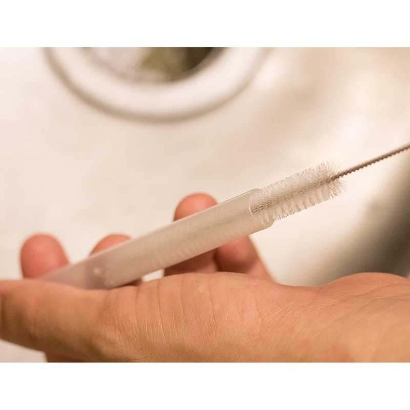Juvale Stainless Steel Straw Cleaner Brush Set - Extra Thin