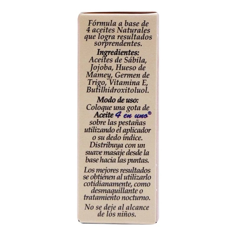 Aceite Para Pestanas 4 En Uno 15 Ml Prosa