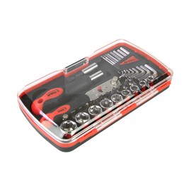 E-Value EMT-35C Tool Set, Screwdriver & Wrench Set, 35 Pieces for Furniture Assembly and Maintenance