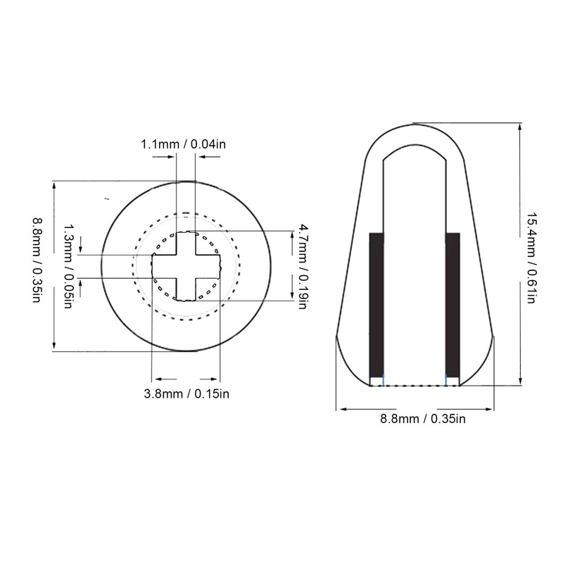 2 x Guitar 3 Way 5 Way Pickup Switch Tip