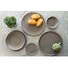 Matte Wave 10.75" Dinner Plate, Set of 6, Grey