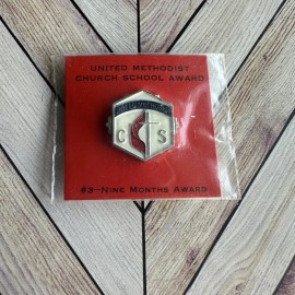 Vintage 1980s United Methodist Church School Nine Month Award