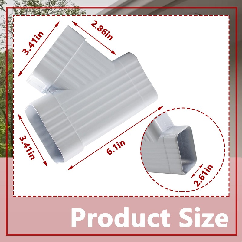 Rsoise Downspout Gutter Y Connector 2X3 Gutter Downspout Y Connector