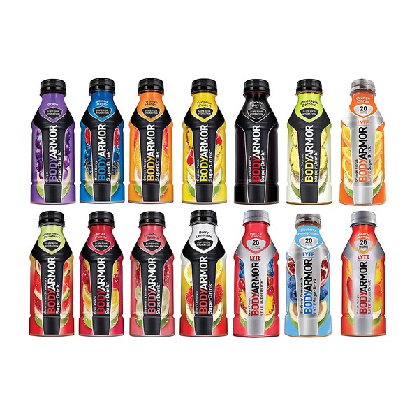 Bodyarmor Electrolyte Sports Superdrink, 14 Flavor Variety Pack, 16 Ounce Bottles (Pack of 14)