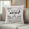 Aconesong Aunt Gifts Auntie Cushion Cover Gifts for Aunt Birthday