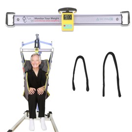 EHUCONELDER Patient Lift Portable Medical Weight Scale with 330lb Capacity for Hospitals & Home Care, with 2 PCS Adjustable Straps (Purple, 1 PC)