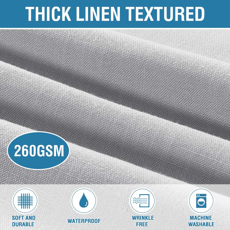 H.VERSAILTEX Rectangle Linen Textured Table Cloth Thick Fabric Wrinkle Free