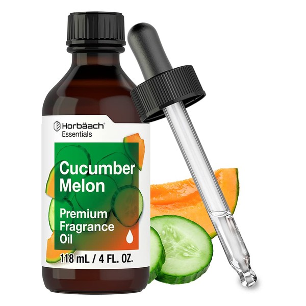 Horbäach Cucumber Melon Fragrance Oil | 4 fl oz (118ml) | Premium Grade | for Diffusers, Candle and Soap Making, DIY Projects & More