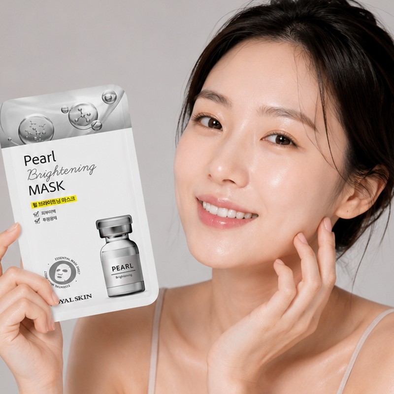 Royal Skin Pearl Brightening Mask (10 sheets) Cooling Pack Glowing