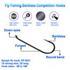 100pcs Eupheng Plus Best Barbless Competition Fly Fishing Hook Collection,