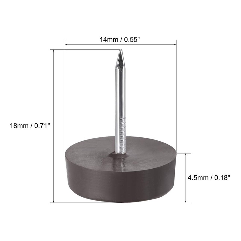 uxcell Furniture Feet Nail Plastic Glide Nails Chair Table Leg