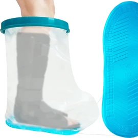 Tideshake Non-Slip Extra Wide Waterproof Leg Cast Cover for Showering, Reusable Adult Extra-Large Size Half Leg Cast Protector, Cast Bag for Shower, Cast Cover for Showering Foot