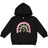 inktastic Peppermint Rainbow with Candy Cane Toddler Hoodie 2T Black