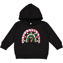 inktastic Peppermint Rainbow with Candy Cane Toddler Hoodie 2T Black 418f1