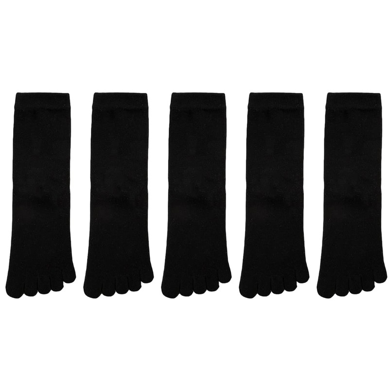 [Not Set] Women's 5 Toe Socks, Cotton Blend, All Year,