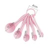 Set of 5 Plastic Measuring Spoons Set Pink Measuring Cup