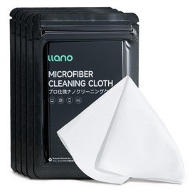 llano Microfiber Lens Cleaning Cloth, Vacuum Packaged, Reusable 5-Piece Set (9.1 x 9.1 inches (23 x 23 cm), Screen Cloth, Compatible with Camera Lenses, Smartphones, Tablets, PC Monitors, Precision