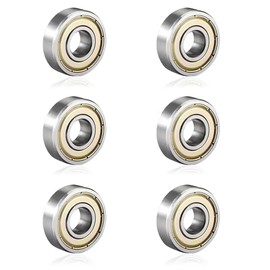 8 Pezzi Cuscinetti a Sfere 608ZZ in Metallo, per Skateboard, Pattini, Longboard, Micro cuscinetti Alta Qualità (8x22x7 mm)