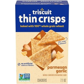 Generic Thin Crisps Parmesan Garlic Whole Grain Wheat Crackers, 7.1 oz (Pack of 6)