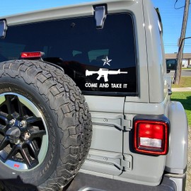 VALIANT COLLECTIONS – Come and Take it Stickers–Vinyl Decal for Car and Van – Indoor & Outdoor use for Long Lasting – Waterproof Stickers for Waterbottle & Laptop– Removable Sticker for Mirror–VC 368