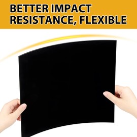 LALAGO Plastic Plate, Pack of 6 1.5 mm 30 x 30 cm Plastic Plates, Black ABS Plastic Panels for Laser Cutting, ABS Panels for Crafts, Mudguards, Home Decoration, etc